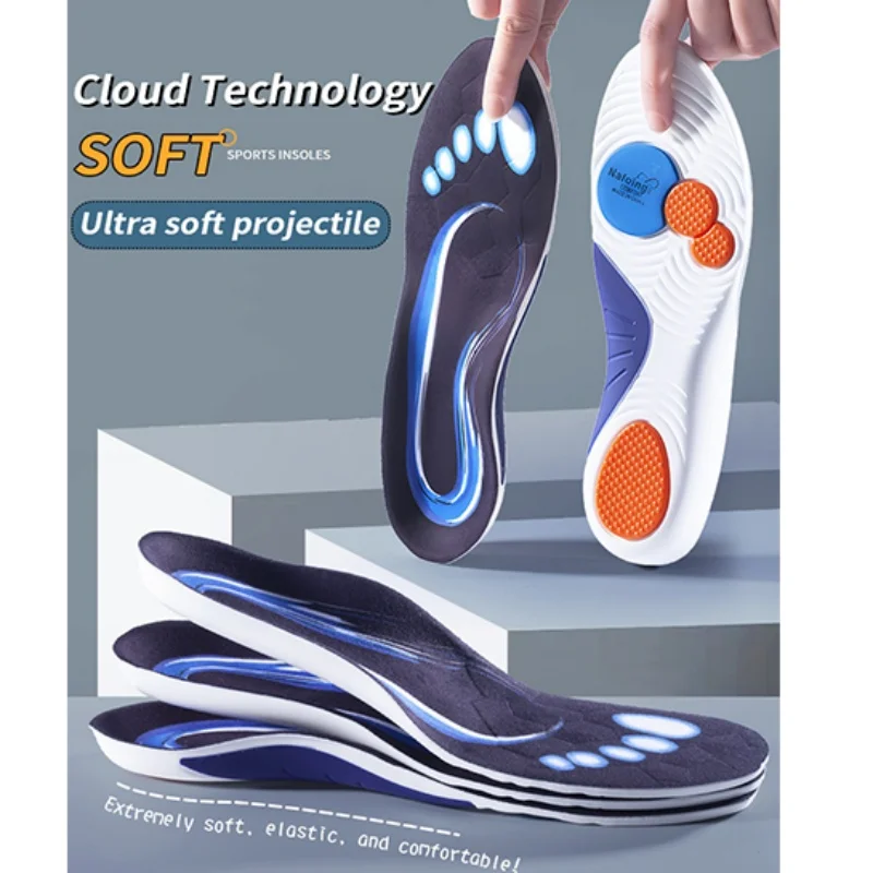 Sport Arch Support Insoles สําหรับผู้ชายผู้หญิง Orthopedic Insoles Shock Absorbing รองเท้าแทรกสําหรับเท้าแบนยืน All Day Insole