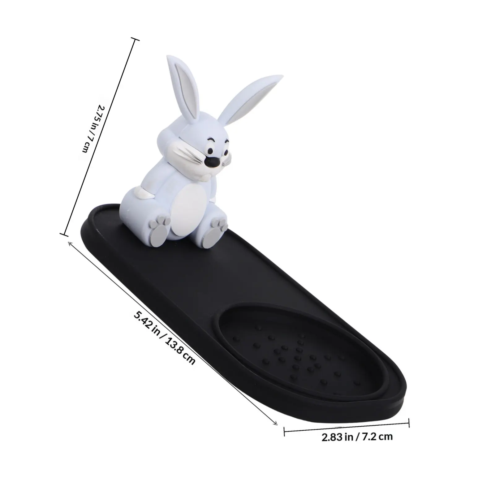 Espresso Tamping Mat Bunny Pattern Premium Silicone Non-Slip Coffee Powder Tamper Holder Protector for Machine Grinder Bar view 5