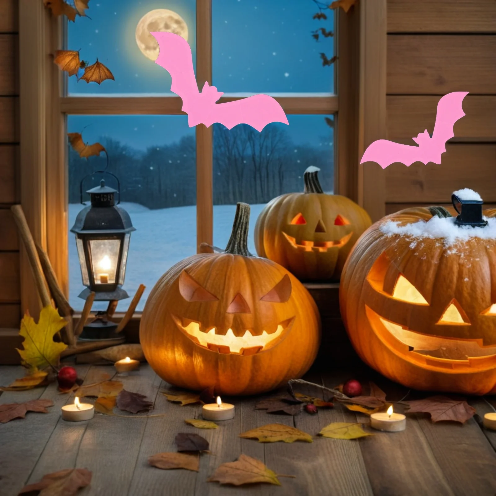 

48 Pcs Halloween Bat Sticker 3d Scary Stickers for Party Decorations Pvc Decals Bathroom