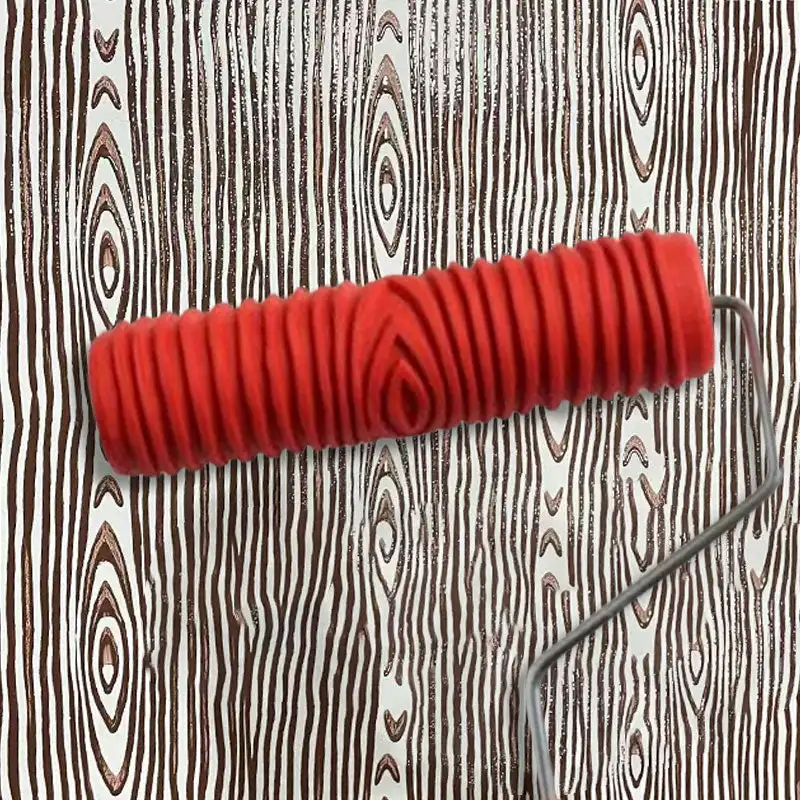 Embossing roller texture paint printing texture art coating wood grain rubber liquid straight line wall film construction tool