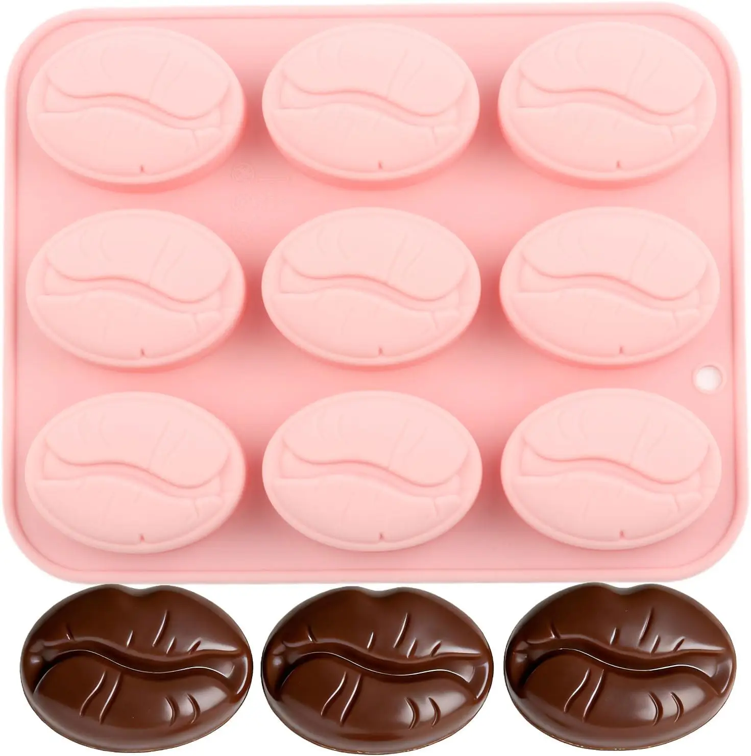 

9 Cavity Coffee Beans Silicone Chocolate Molds for Candy Chocolate Diy Fondant Cake Silicone Molds Cake Decoration Accessories