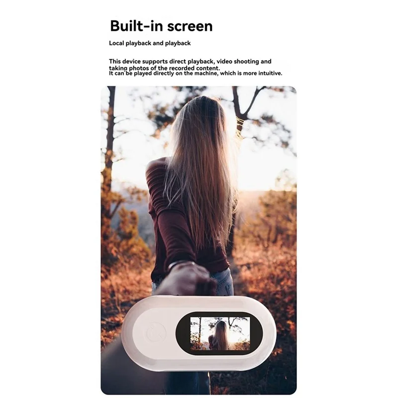 T24C Pet Collar Camera Pet Sport Camera USB Rechargeable LCD Display HD 1080P Support Video And Photo Function Black