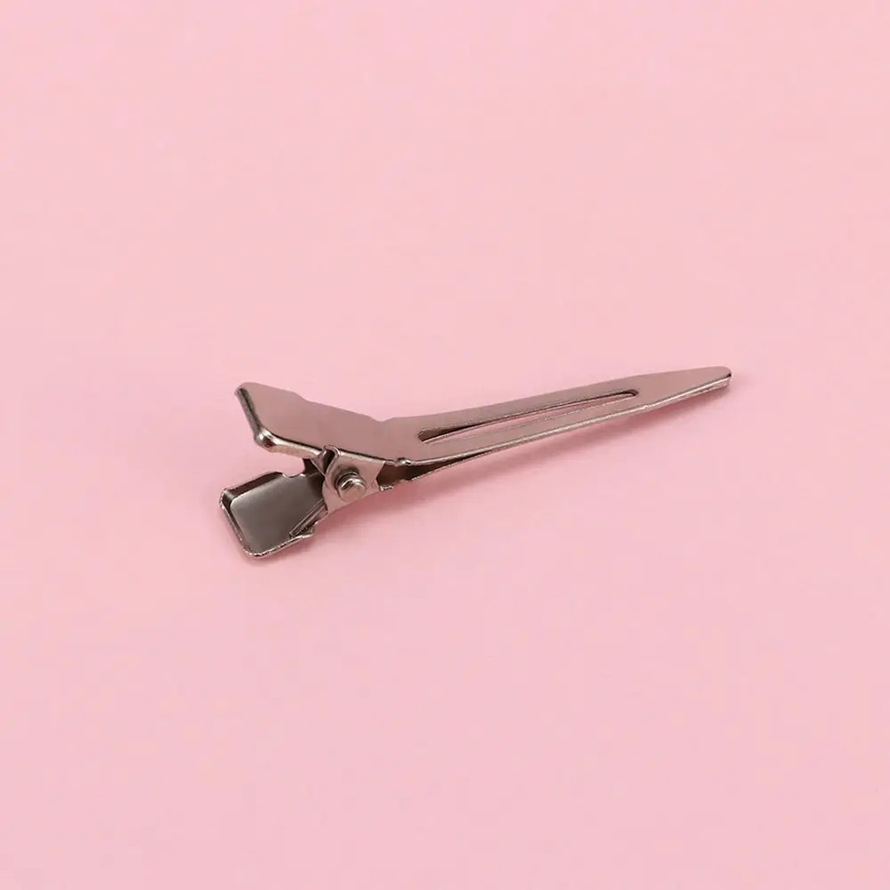 

50pcs Hair Accessories Silver Color Metal Hairstyling Tools Partition Clip Flat Base Alligator Hair Clip Duck Mouth Clip