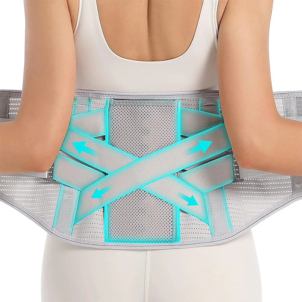 Lower Back Brace Pain Relief Lumbar Back Support Belt for Women Men Waist Support Herniated Disc Sciatica with Removable Stays