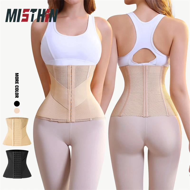 MISTHIN على شكل حرف V مدرب خصر مشد تنفس شبكة المرأة للتنحيف حزام الثدي رفع مدرب خصر تجريب امرأة ملابس داخلية #1