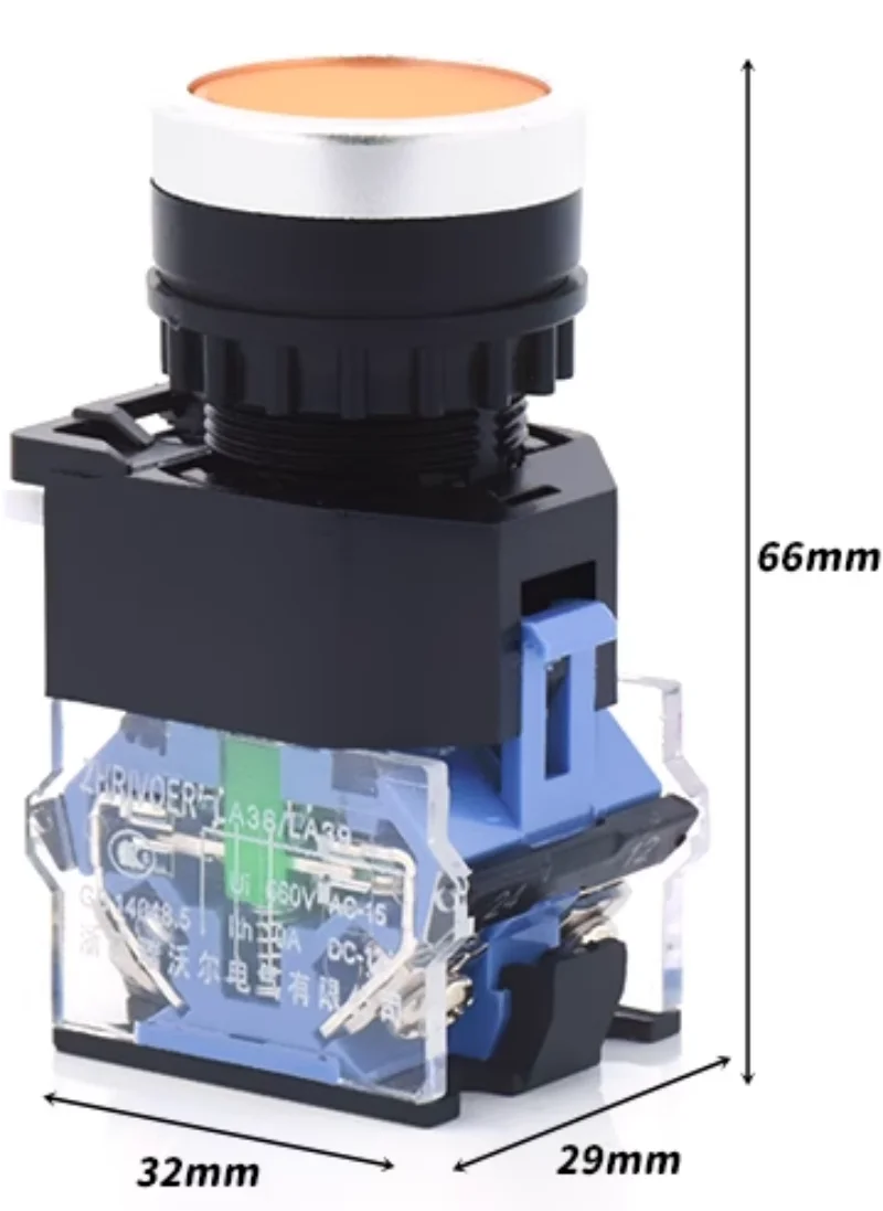 LA38-11BN pulsante switch22MM di potenza autobloccante start stop punto di ripristino automatico per girare l'arresto di emergenza secondo e terza manopola del cambio