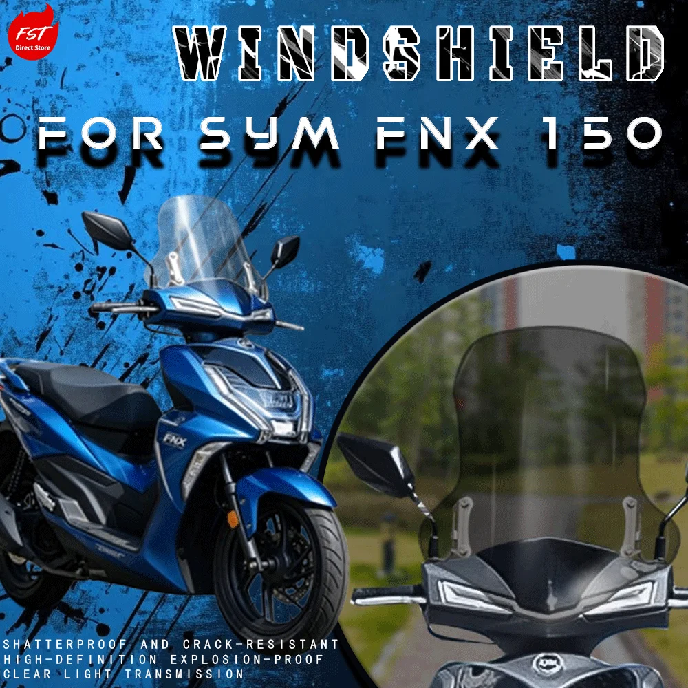 

Modified Windshield for SYM FNX150, FNX Phoenix Front Windscreen, New Upgraded PC Windshield