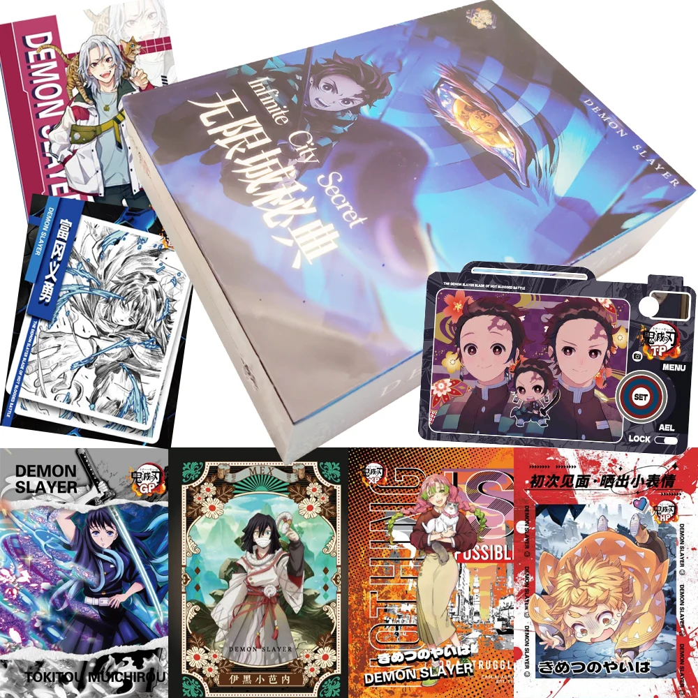 Popular Anime Demon Slayer Cards Rengoku Kyoujurou Kamado Tanjiro Infinite City Secret Series Peripheral Collection Cards Gifts