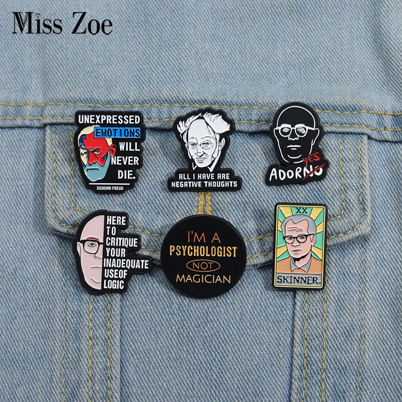 Philosopher Inspirational Quote Enamel Pins CRITIQUE YOUR INADEQUATE USE OF LOGIC Custom Brooches Lapel Badges Jewelry Gift