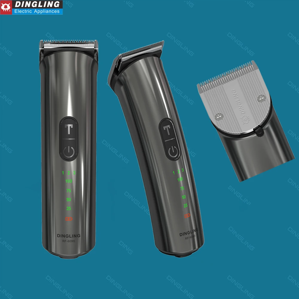 DingLing RF-609S مقص الشعر الكهربائية الشعر المتقلب الرجال كامل المعادن الإسكان آلة قطع الشعر