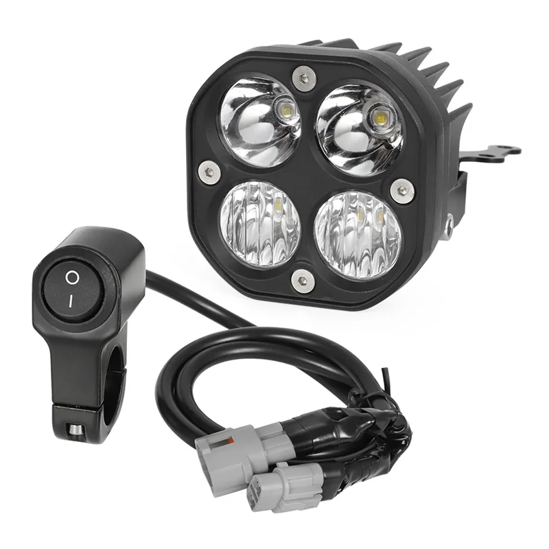 For SurRon, Segway, Talaria For Sur Ron LED Super White light Front Headlight Lamps Spot/Flood Led Pod Combo Kit PLUG & PLAY