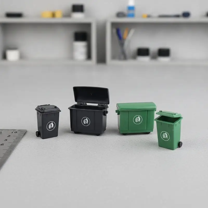 Mini Desktop Storage Box 2/4Pcs Portable Organizer for Dollhouse Decor Jewelry Cosmetics Stationery