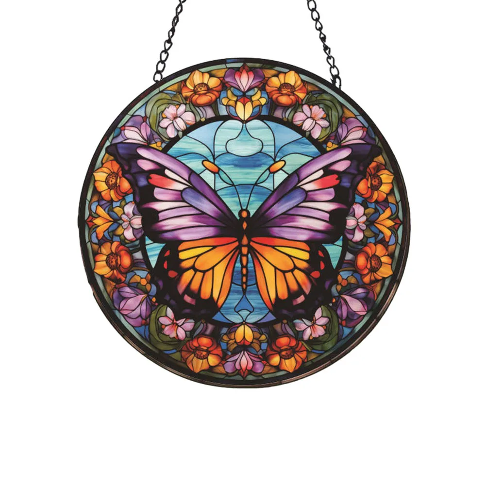 Exquisite for acrylic Stained Hangings Wall Home Decor Perfect Remove Protective Film Metal Chain Perfect Long Lasting