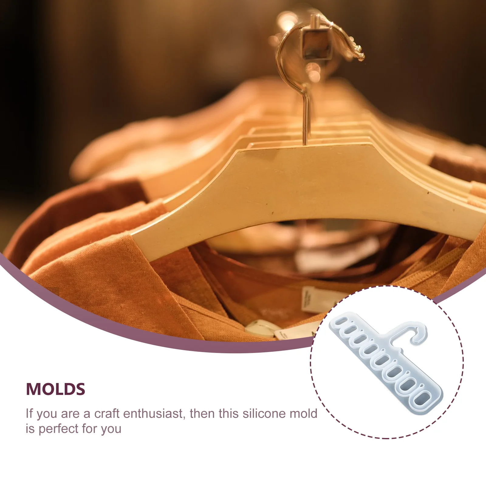

Crafts Silicone Mold for DIY Hanger Making Epoxy Resin Coat Hook Stand Baby Jacket Key Transparent Flexible Creative Gifts