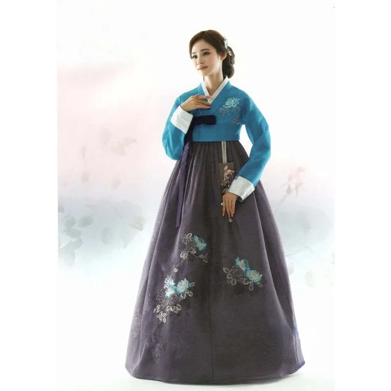 Handgeborduurde Hanbok Bruiloft Welkom Hanfu Dames Retro Lange Mouwen Hanbok