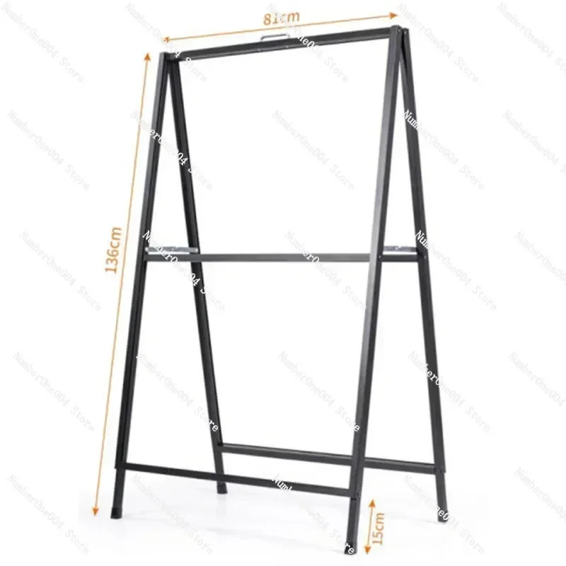 

Portable Outdoor Display Board Rack, Iron Folding Double-sided Advertising Stand, Landing Standing Billboard Poster Rack