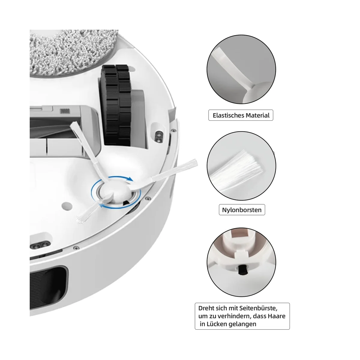 Aksesori untuk Dreame L10S / L10 Ultra Robot penyedot debu sikat utama penyaring tisu samping sikat pembersih