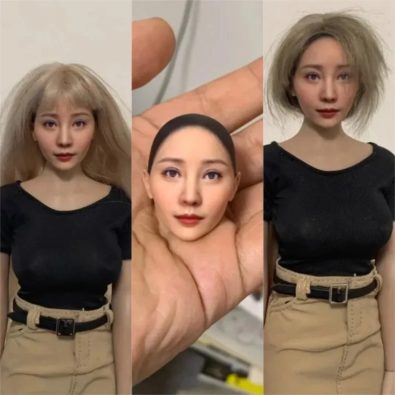 หัวแกะสลักทหารสเกล 1/6 1/12 รูปแบบสาวงามเซ็กซี่สไตล์จีน หลิวหยาน สำหรับตุ๊กตาขนาด 12/6 นิ้ว อุปกรณ์เสริมสำหรับตัวตุ๊กตา