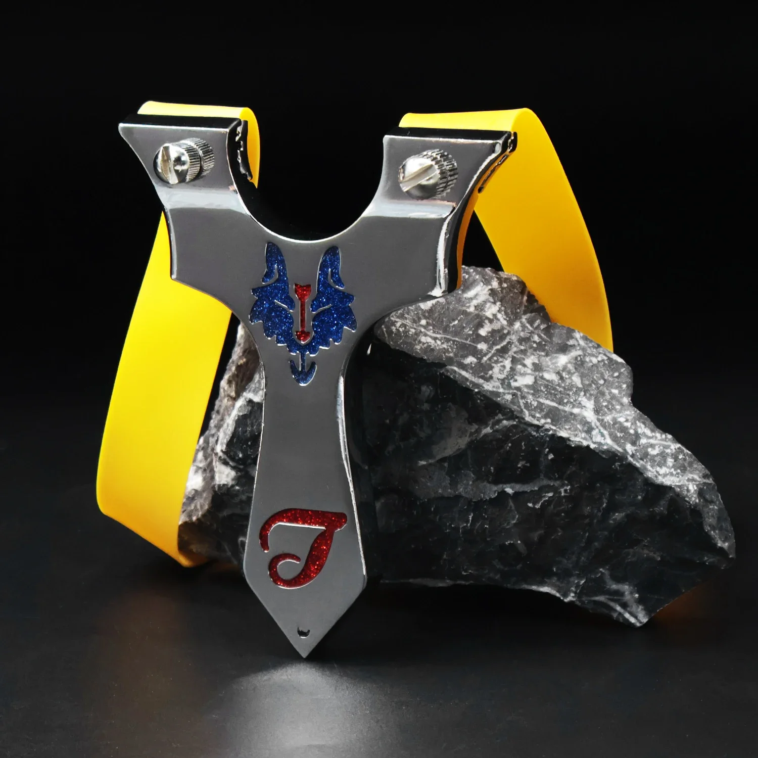 

Zinc Alloy All-metal One-piece OTT Slingshot With Wolf Pattern Alloy Slingshot For Target Practice Portable Sling Outdoor Produc