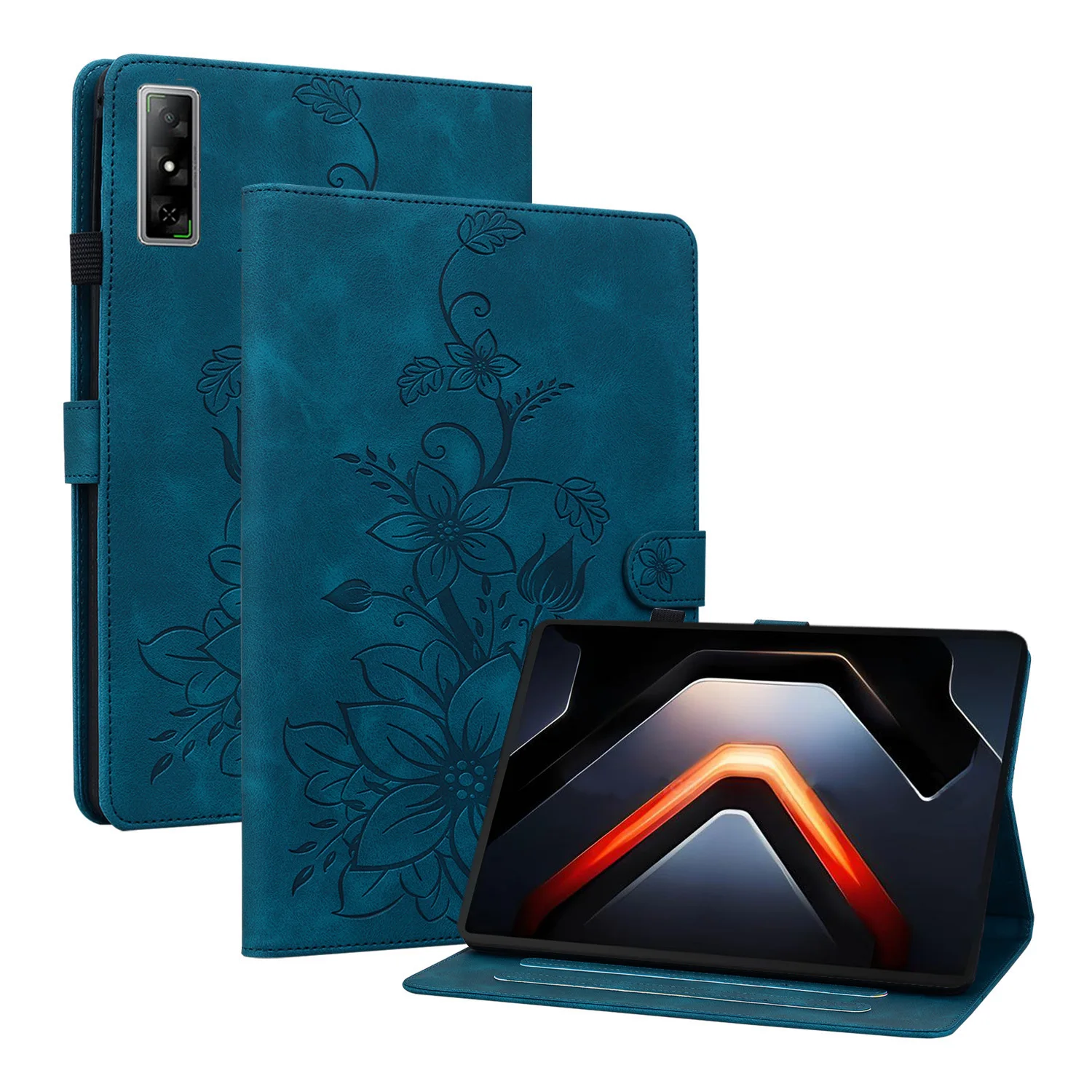 

Luxury Emboss PU Leather Case for Infinix Xpad GT 2025 13.0 inch Model X1301 Adjustable Stand Cover With Card Slots Shockproof