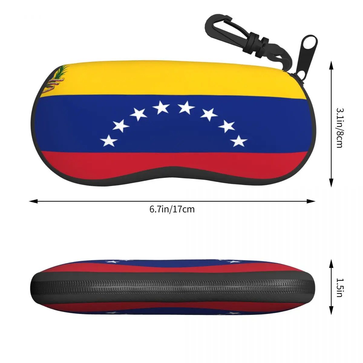 Borsa per occhiali Unisex custodia protettiva bandiera del Venezuela scatola per occhiali da sole portatile scatola per occhiali da lettura