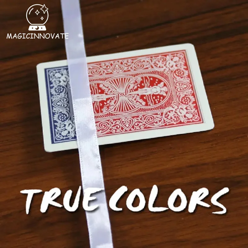 True Colors Blue to Red Card Back Color Change Deck Magic Tricks Close Up Magic Illusions Gimmick Props