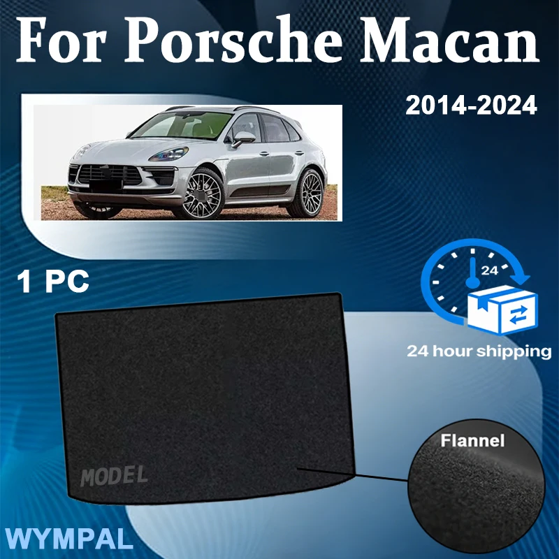 

Замшевые коврики в багажник для Porsche Macan 2014-2024, полиэстеровые фланелевые коврики для хранения, аксессуары, черные
