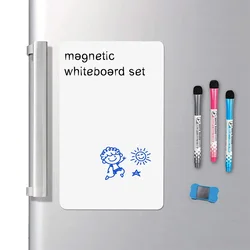 Fridge Magnet Whiteboard Set, A3 A4 Magnetic Refrigerator Sticker ,Writing Remind Message Board Magnets for The Refrigerator