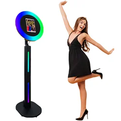 3 in 1 iPad Photobooth Shell with RGB Ring Light Selfie Photo Booth Machine Stand for iPad for Rental Business Christmas