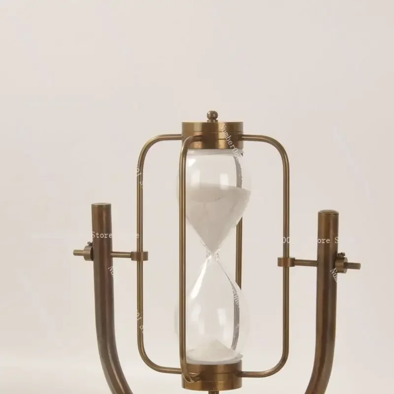 Nordic Creative Brass Hourglass Luxury Home Decor European Style Office Bookshelf TV Cabinet Wine Cabinet Ornament