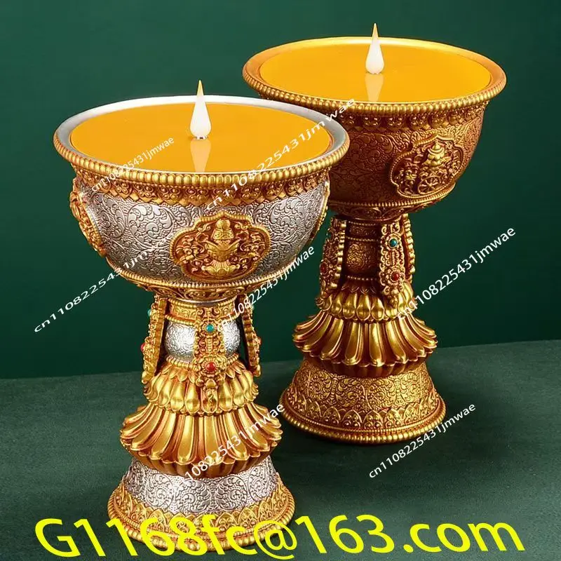 Rechargeable Tibetan type, candlestick household light, ever-bright light, Buddha lamp led in front of Buddha