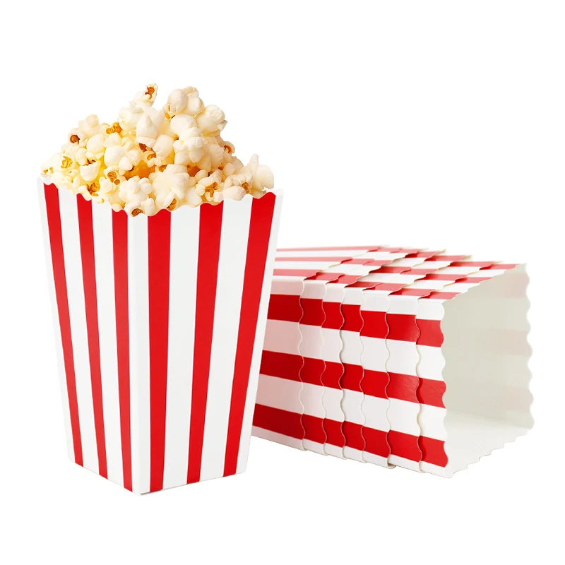 20/50 stücke Popcorn Box Eimer Pommes Frites Tasse Film Nacht Kinder Geburtstag Party Favors Snack Container Tasche Hochzeit Weihnachten liefert – Detail 12