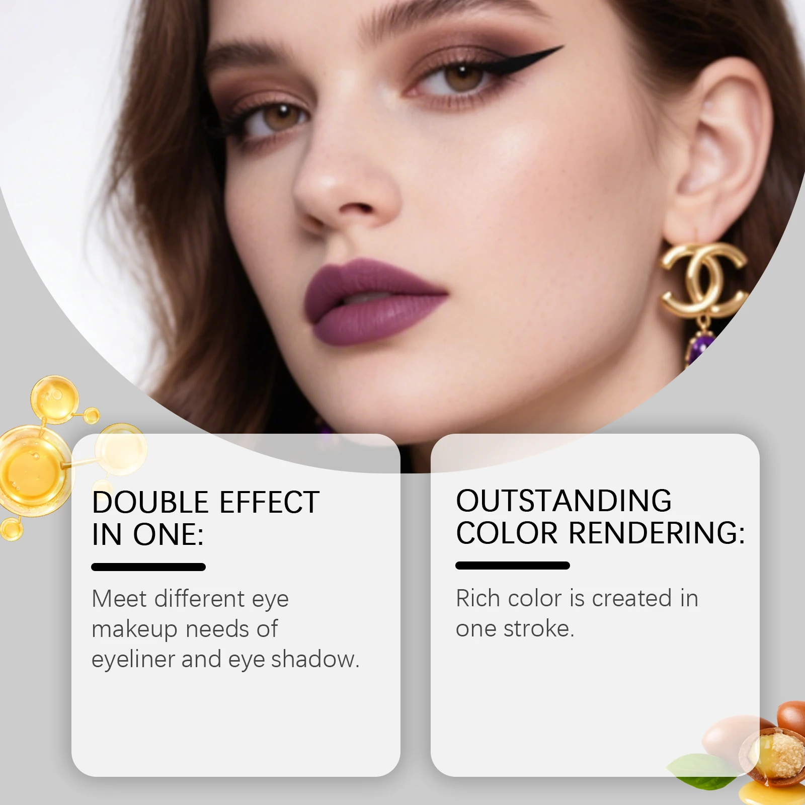 Zephoco Eyeliner coloré ombre à paupières Smokey 2 en 1 maquillage imperméable et résistant à la sueur brillant paillettes fard à paupières bâton stylo Eye Liner