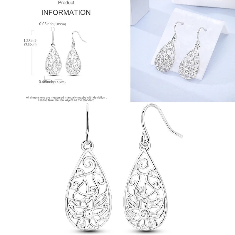 925 Sterling Silber Hängeohrringe Erdbeere Mond Kolibri Kleeblatt Libelle Ozean für Frauen Mädchen Geburtstag Schmuck Geschenk – Detail 13