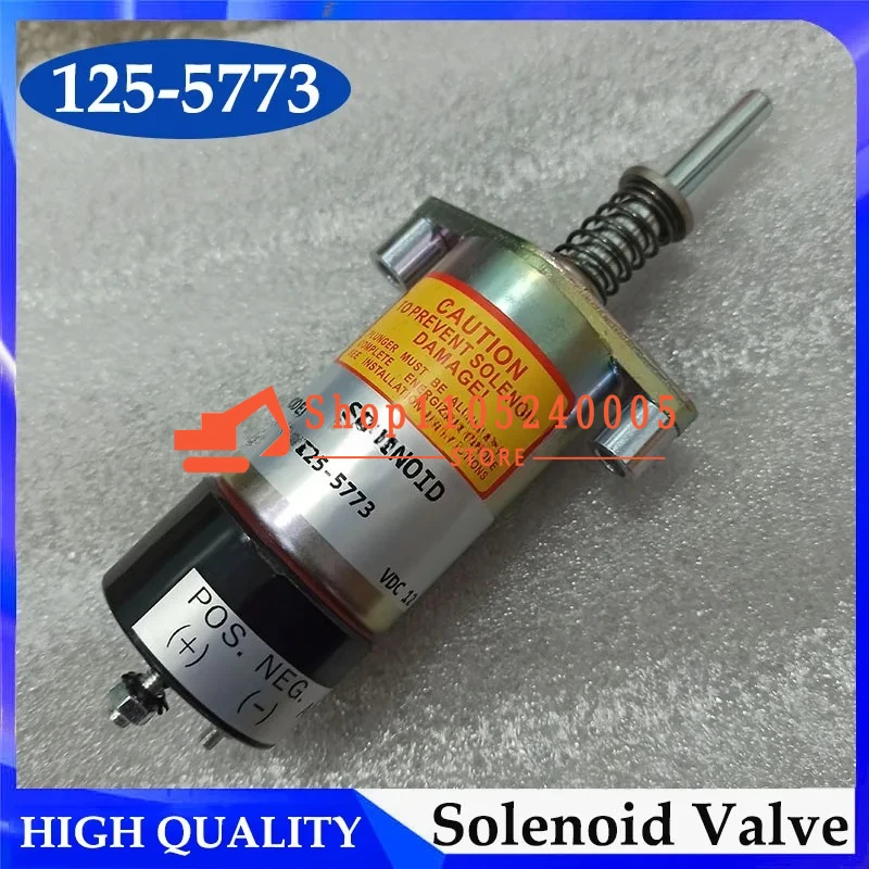 12V/24V 3306 3204 3304 3406 125-5773 125-5774 Excavator Engine Stop Solenoid Fuel Flameout Solenoid Valve 1255773 1255774