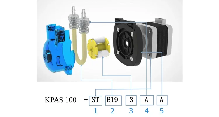 Kamoer KPAS100 24V 32-110 ml/min good quality stepper motor micro silicone tube medical peristaltic pump