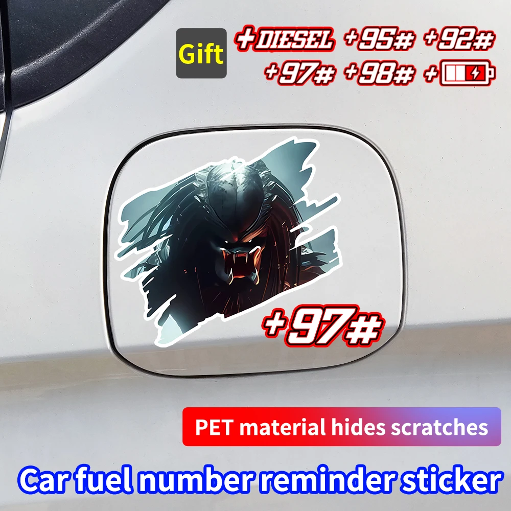 

Predator Car Fuel Tank Cap Stickers Car Personality Side Window Glass Decor Sticker Auto Fuel Number Sticker Accessories