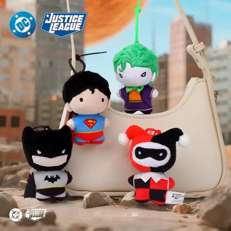 NEW DC Comics Justice League Plush Keychain Superman Batman Joker Harley Quinn Bag Charm Cartoon Hero Plush Doll Holiday gifts