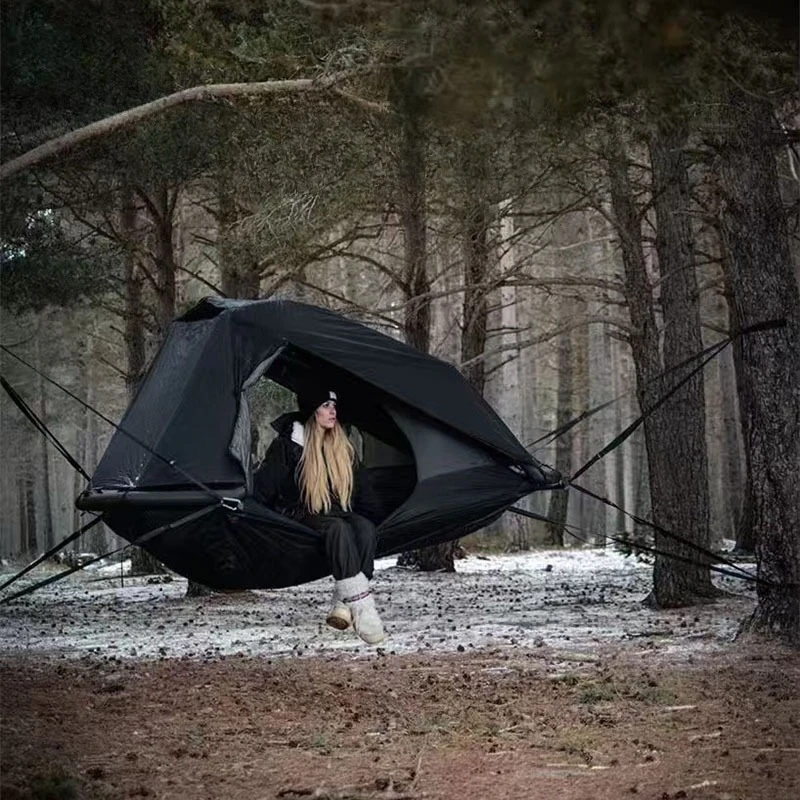 Hanging Shelter Inflatable Tent Outdoor Single Rain Protection Sun Protection Camping Hammock Portable Lightweight Double Tent