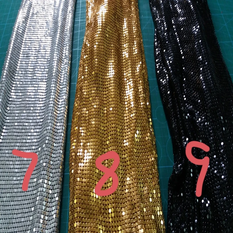 Pretty Bling Bling 40x30cm Iridescent Metal Fabric Metallic Sequined Fabric Home Decoration Dress Curtain