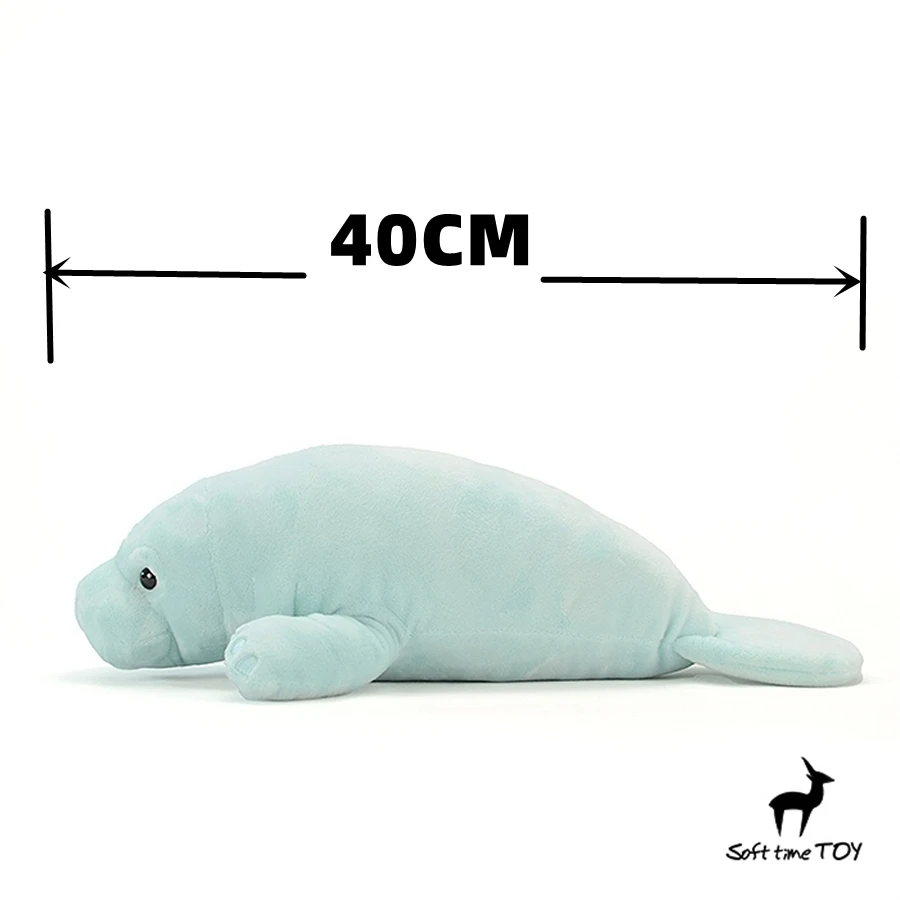 Manatee High Fidelity Anime Cute Mermaid Plushie Sea Cow Plush Toys Lifelike Animals Simulation Stuffed Doll Kawai Toy Gifts Kid