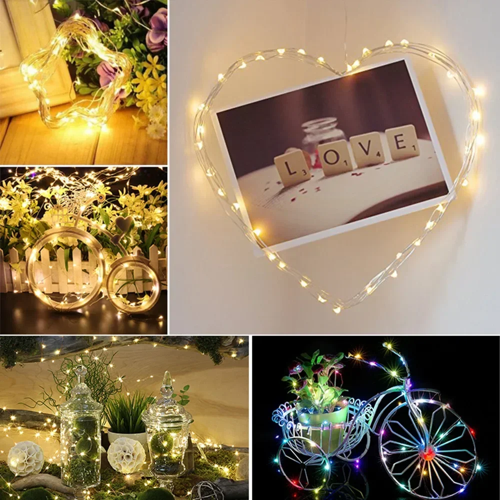 IP65 Waterproof 100 LED Solar Copper Wire Fairy Garland Lights Energy Saving Outdoor For Garden Wedding Christmas Holiday Party