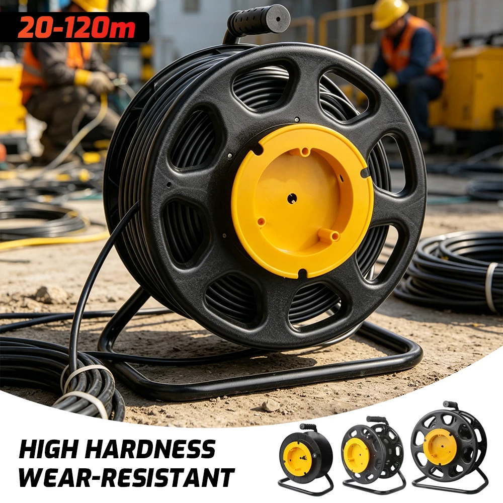 Portable Manual Cable Winding Reel LED Light Strip Cord Storage Organizer Optical Fiber Power Signal Line Empty Spool