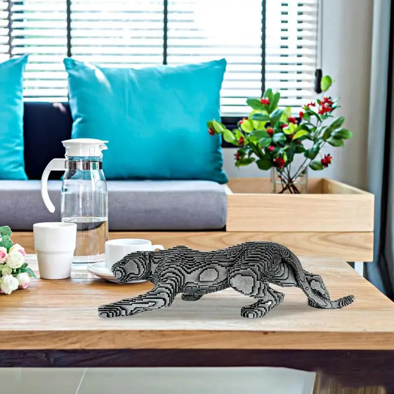 

Cheetah Statue Resin Leopard Art Decorative Sculpture Cheetah Table Top Statue Ornament For Bookshelf Table Kitchen Bedroom