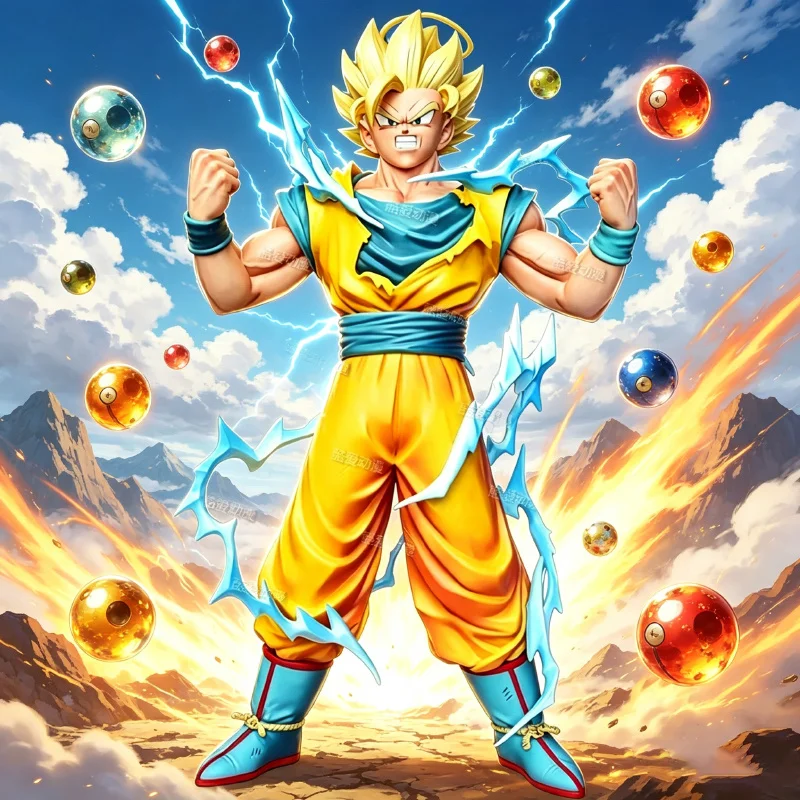 

31cm LK Son Goku Model Dragon Ball Z Action Figure DBZ SSJ Figurine Anime Super Saiyan 2 Collection GK Statue Ornaments Toys