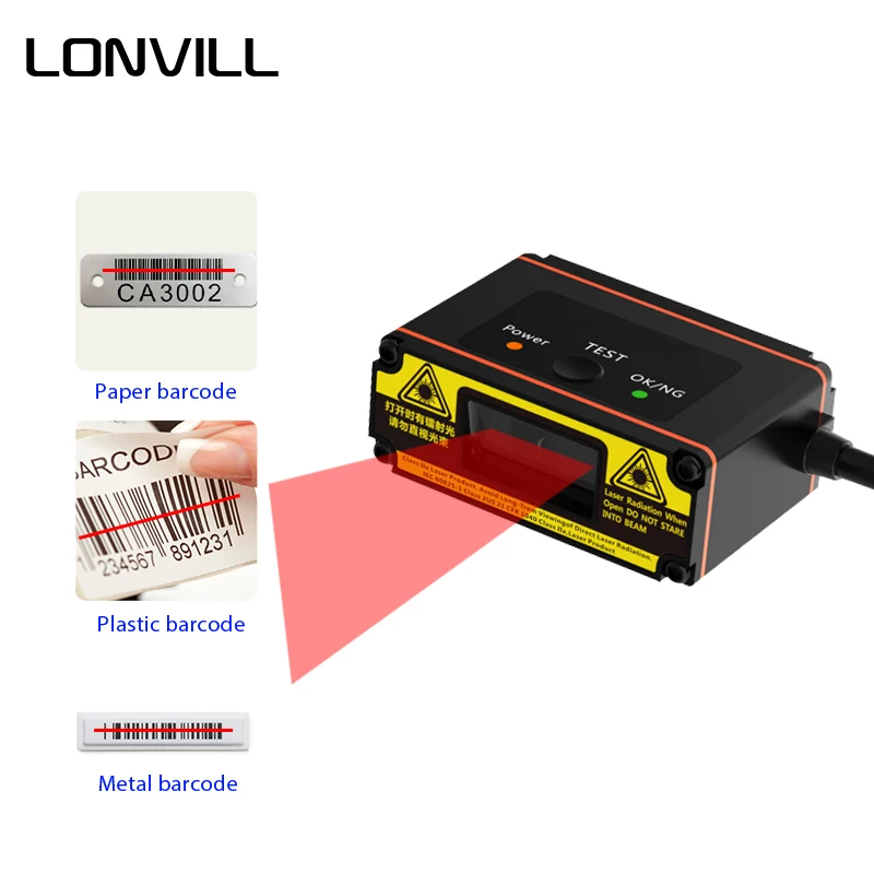 LONVILL Portátil Sem Fio 2d Scanner de Código de Barras 2D Scanner de Código de Barras Sem Fio para Venda