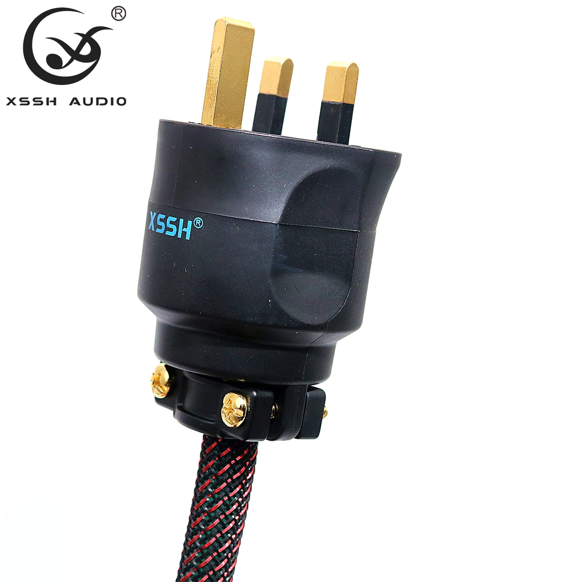 오디오 라인 XSSH 하이엔드 Hifi 앰프 OFC 순수 구리 16.5MM, 영국 영국 IEC AC 암수 금 도금 플러그 전원 케이블 코드 와이어