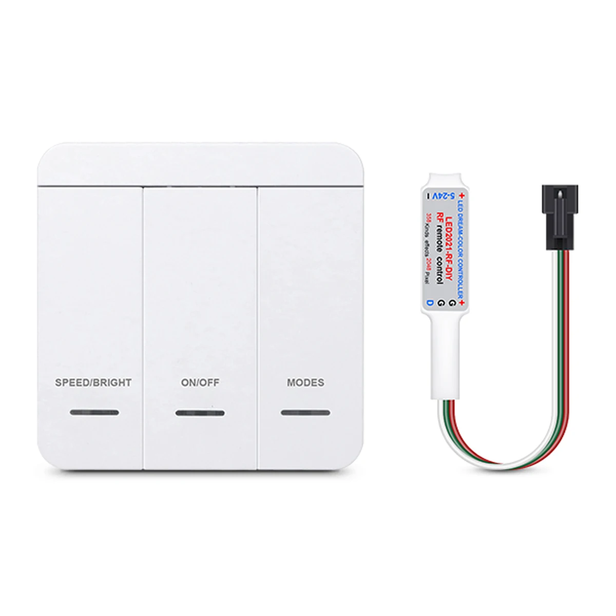 

LED Dimmer Switch for 24V WS2811 Dimmable Running Water Wave Chasing Light Strip Tape Ribbon Lamp Speed Brightness is adjustable