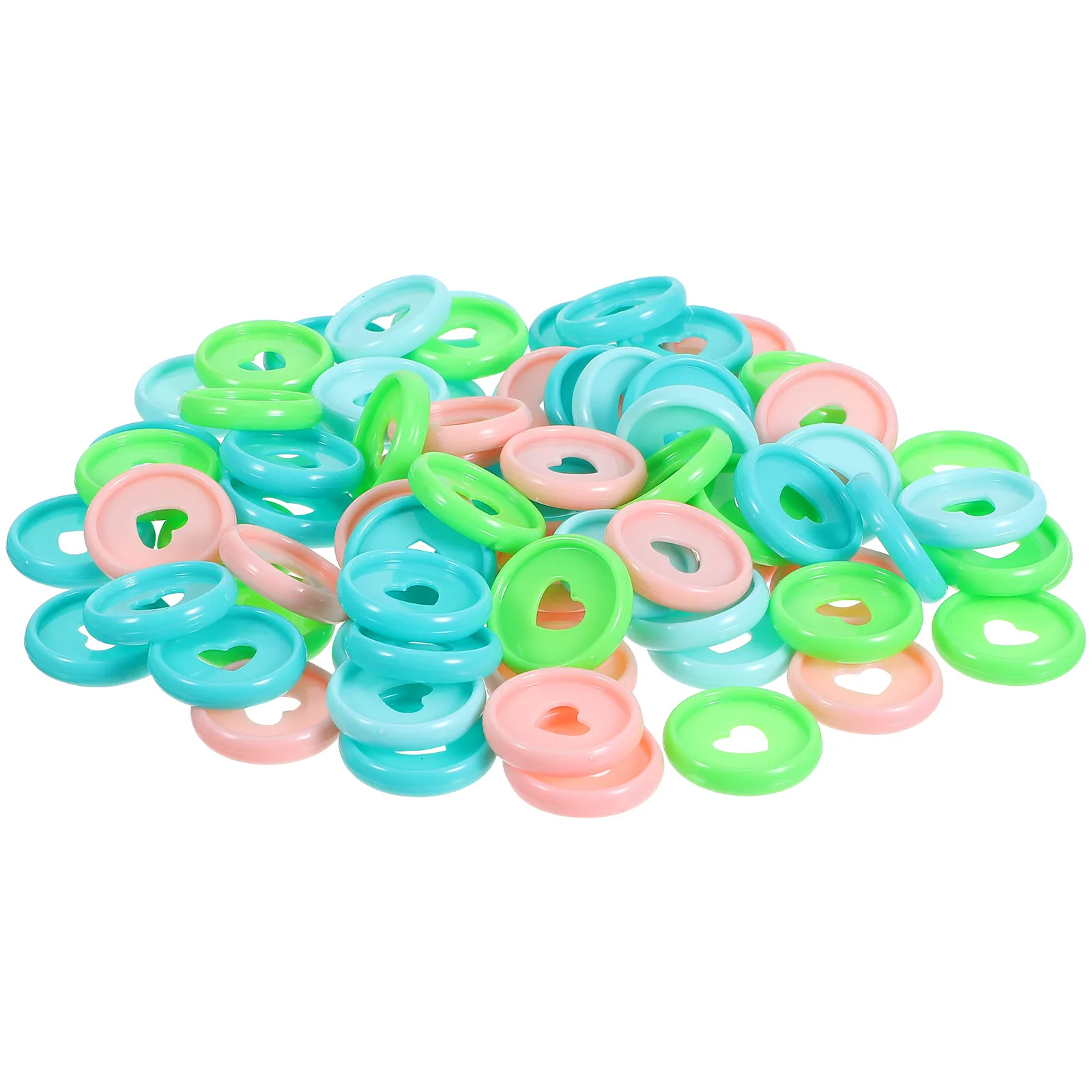 80Pcs Plastic Notebook Disc Pastel Macaron Color Binder Discs PP Loose-leaf Expansion Planners Notebooks Calendars