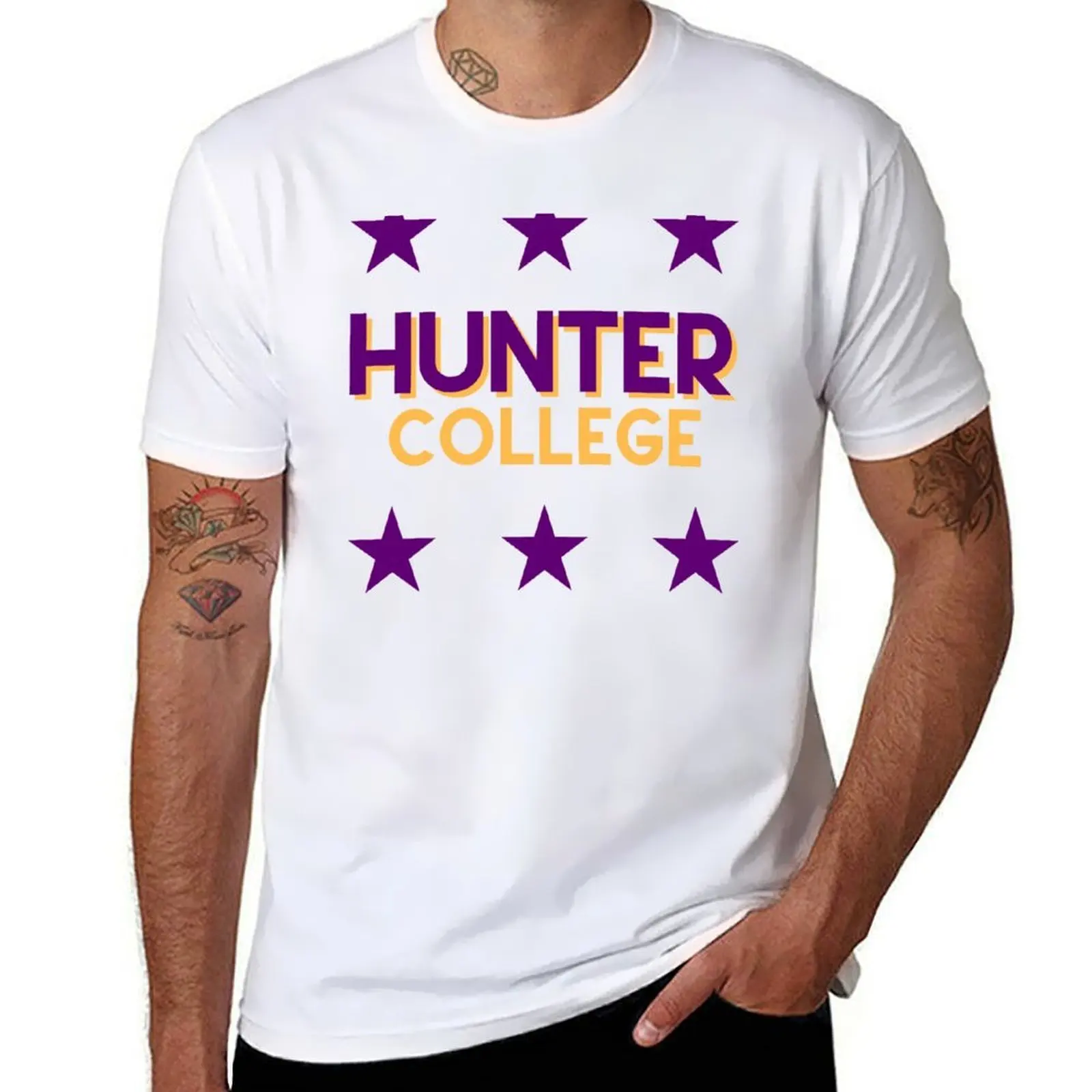 Hunter College T-Shirt t shirts for man graphic funny t shirt custom print man t shirts graphic T-shirt